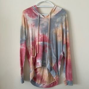 Enti Pastel Tie Dye Casual Lightweight Sweatshirt Shirt